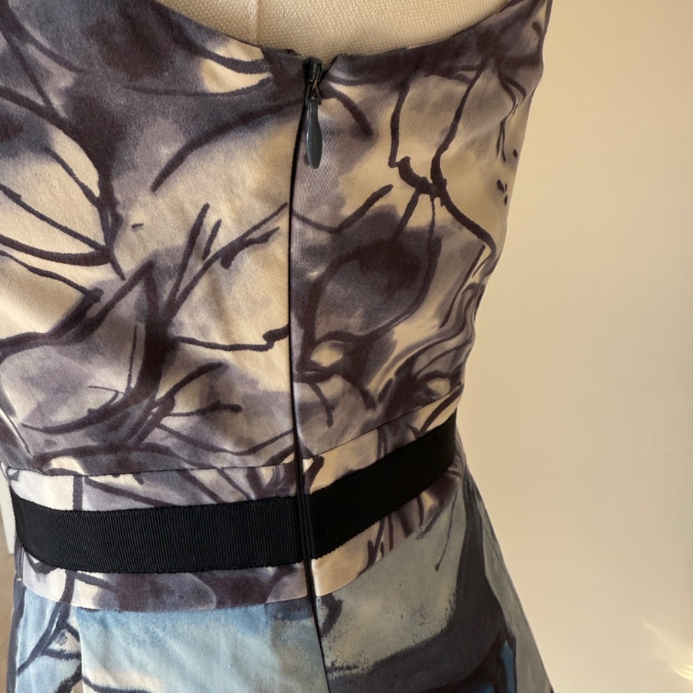Anthropologie Moulinette Soeurs Indigo Blue Garden Watercolor Dress Size 2 - Picture 6 of 16